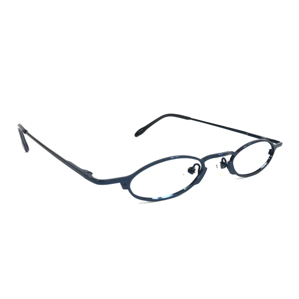 ogi Petite Eyeglasses Frames 9010 COL. 68 Navy Blue Oval Wire Rim 40-22-131